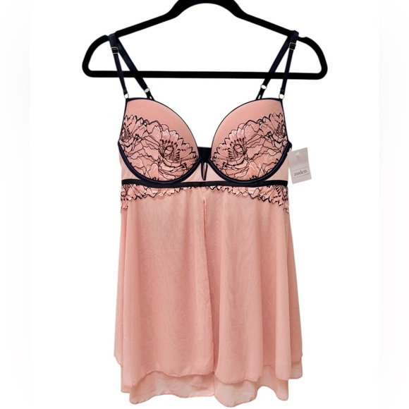 Auden Baby Doll Lace Mesh Lingerie Top - Picture 8 of 12